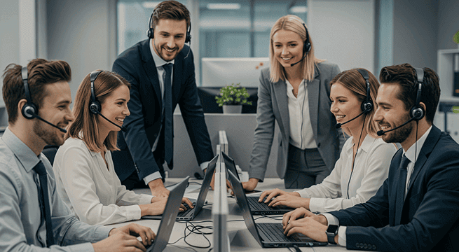 team is providing sales support services and call center support services